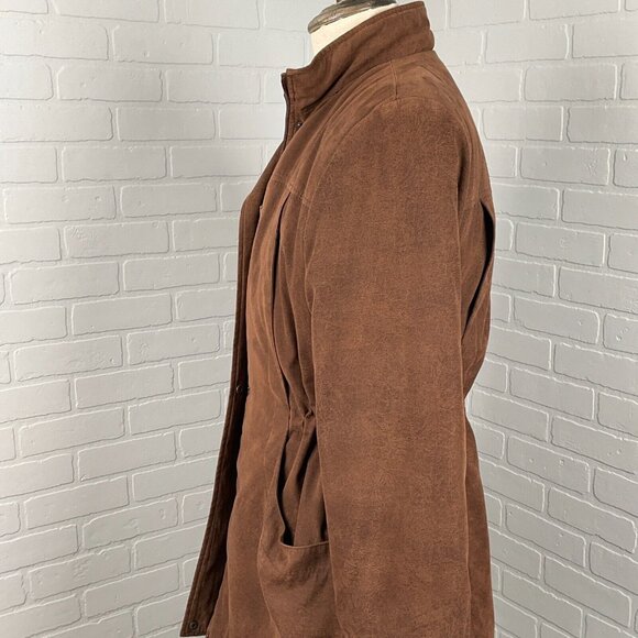 Bromley Coat Men Medium Brown Thermolite Plus‎ Insulated Zip Casual Work VTG - Picture 3 of 16
